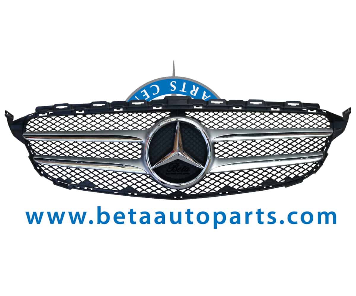 Radiator Grille 2-Line with Logo without Camera Hole Sport/Avantgarde for Mercedes C-Class W205 2015-2018 models, Part Number 2058880023 Radiator Grille 2-Line with Logo without Camera Hole Sport/Avantgarde for Mercedes C-Class W205 2015-2018 models, Part Number 2058880023
